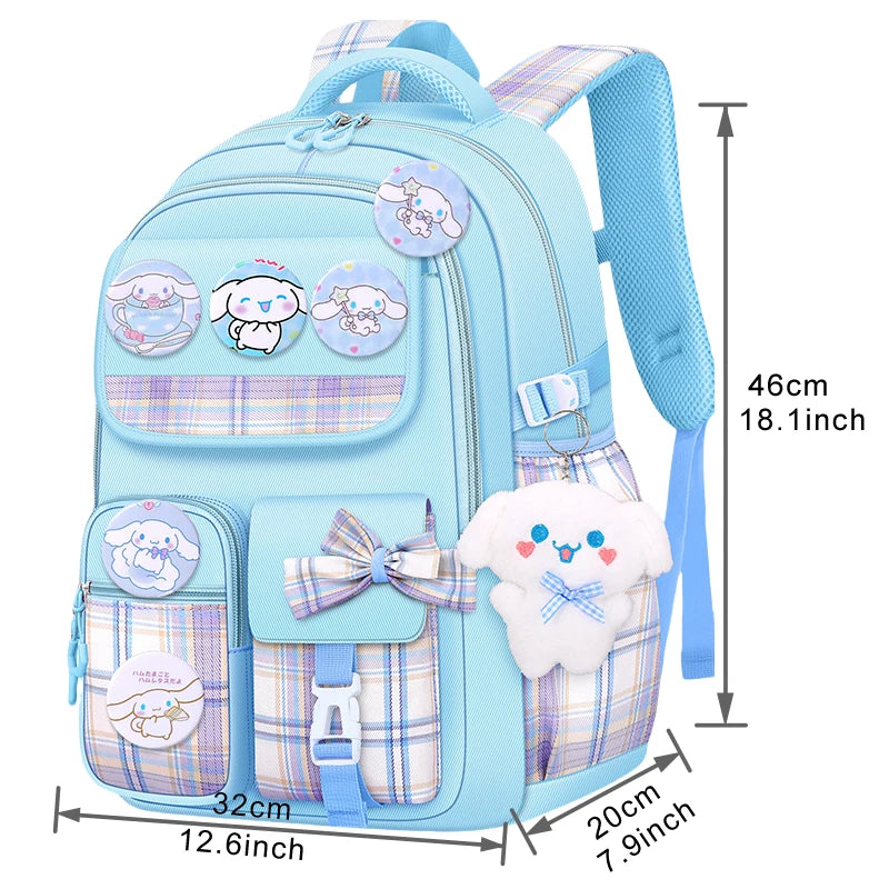 Cute My Melody Kuromi Cinnamoroll Boys Girls Kids Student Back To School Book Bags, Teenagers Mochila, Laptop Travel Backpack