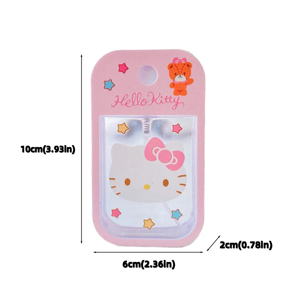 50ML Sanrio Filling Bottle Cartoon Hello Kitty Cinnamoroll Kuromi Alcohol Press Bottled Travel Portable Perfume Spray Bottle