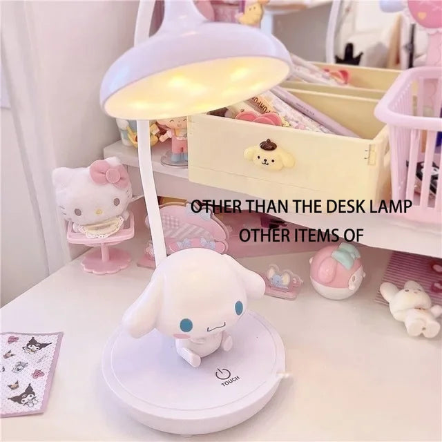Kawaii Sanrio Cinnamoroll My Melody Hello Kitty Cartoon LED Desktop Bedside Desk Lamp Night Light Ornaments Daily Necessities
