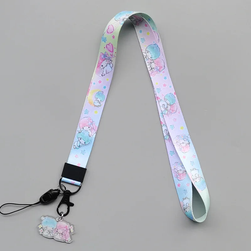 Cute Sanrio Characters Cosplay Accessories Cartoon Neck Strap Lanyard with Phone Strap and Card Holder