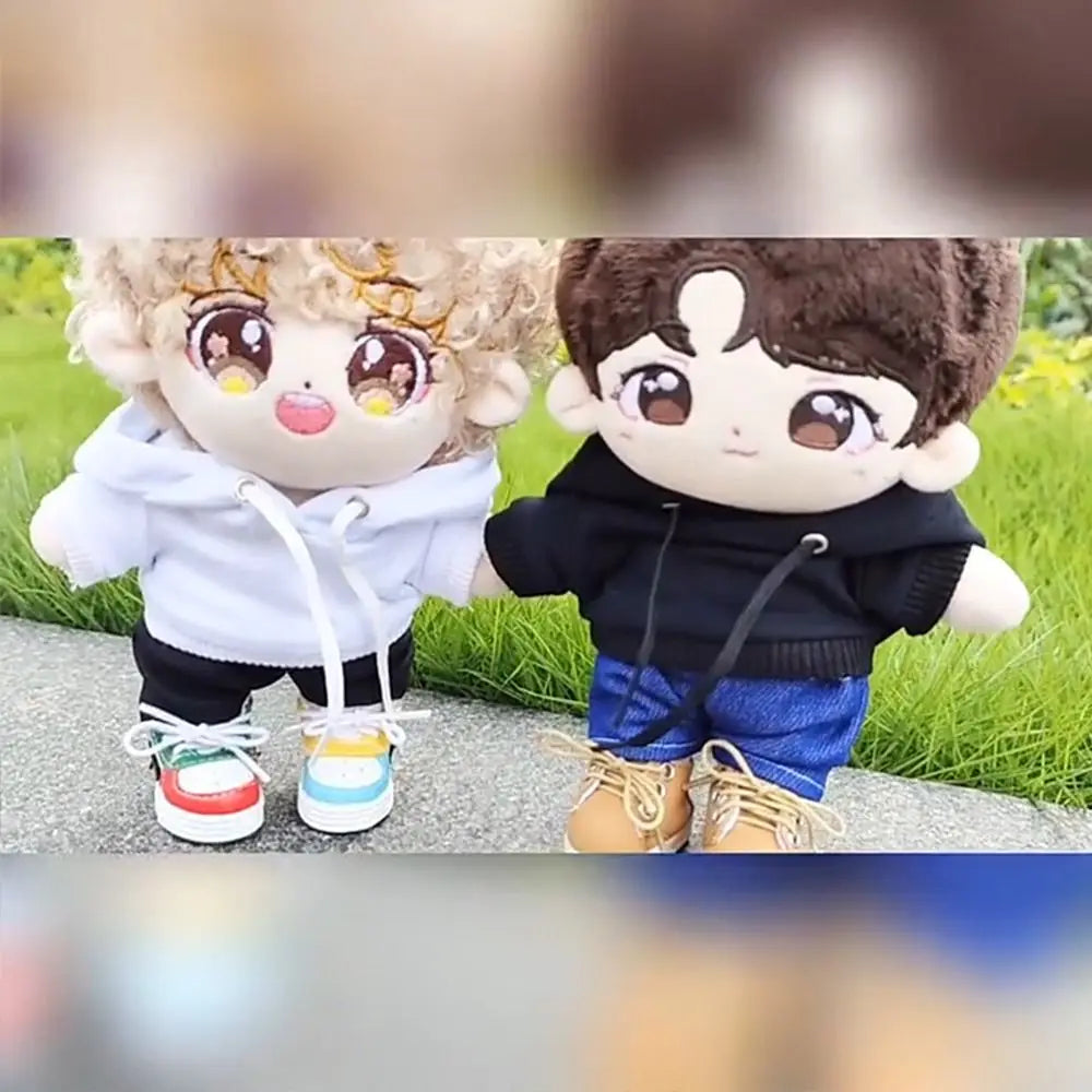 10/15cm/20cm コットンドール用ハンドメイドファッション服パーカー、1/12 BJDドール用スウェットシャツ衣装、1/11 1/12 OB11用トップス