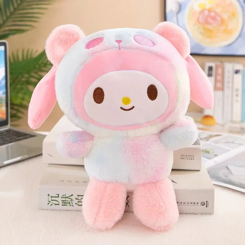 Kawaii Anime Sanrioed Hello Kitty Kuromi Cinnamoroll Plush Dolls Room Ornaments Pillow Toy Girl Children Birthday Valentine Gift