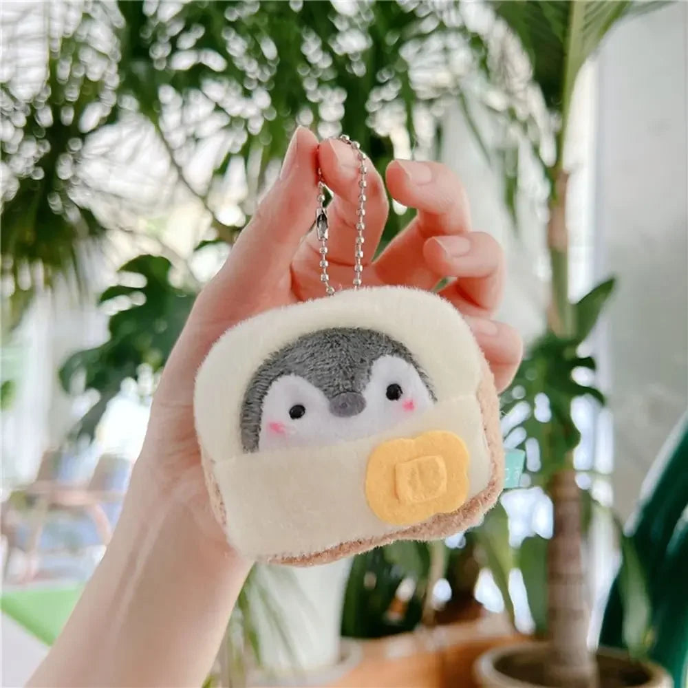 かわいいペンギンのぬいぐるみキーホルダー 観光帽子ペンギンキーホルダー 女の子へのギフト クリエイティブなスクールバッグキーホルダー
