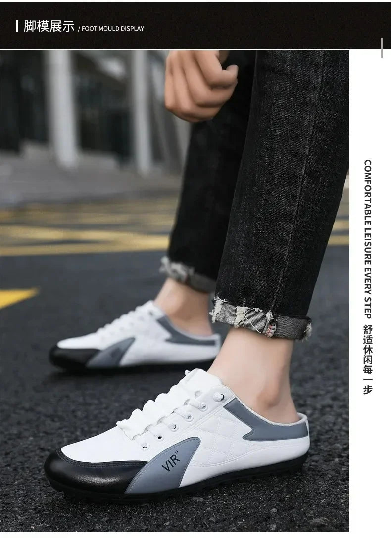 2025 Summer Slippers for Men Trendy Men's Flat Bottom Casual Shoes Soft Sole Support Shoes Men's Sneakers Zapatos De Hombre