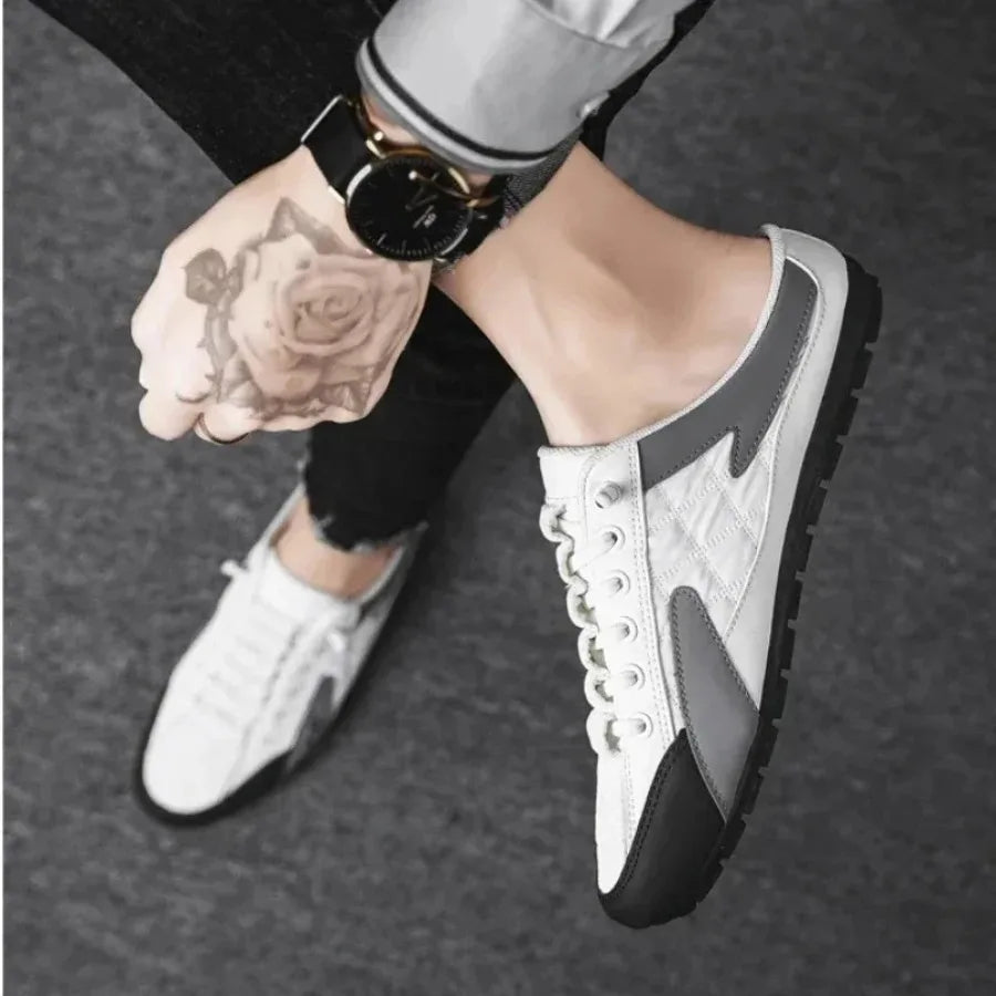 2025 Summer Slippers for Men Trendy Men's Flat Bottom Casual Shoes Soft Sole Support Shoes Men's Sneakers Zapatos De Hombre