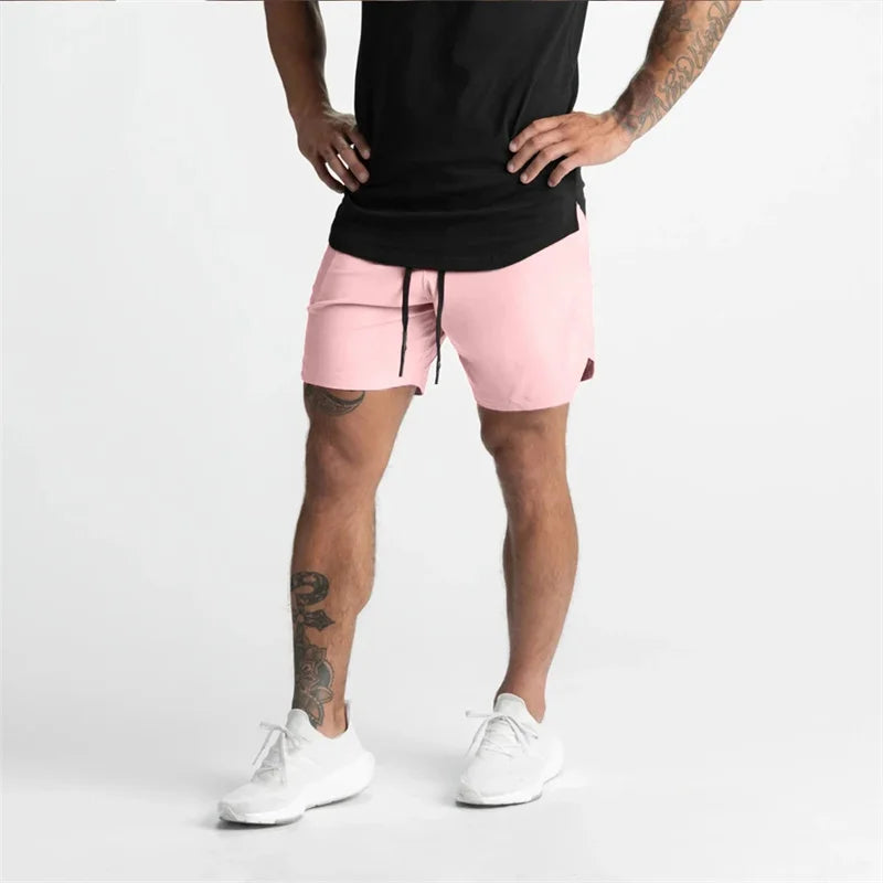 2025 NEW Summer quick-dry Training Shorts Men Sports Casual Clothing Fitness Workout Running Woven Compression Athletics Shorts