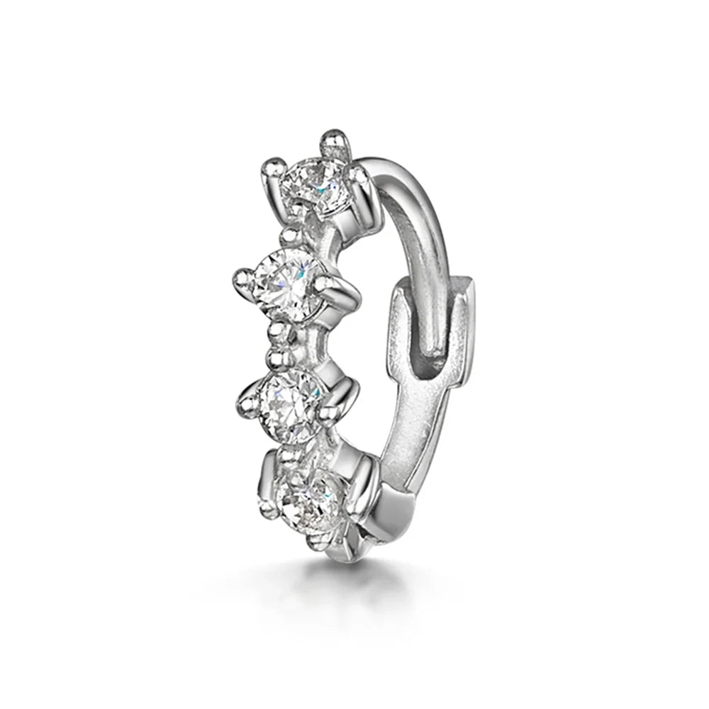 Aide 925 Sterling Silver 1pc Geometry Multi Piercing Stud Earrings For Women K Gold Simple Elegant Tassel Jewelry Gift Pendiente