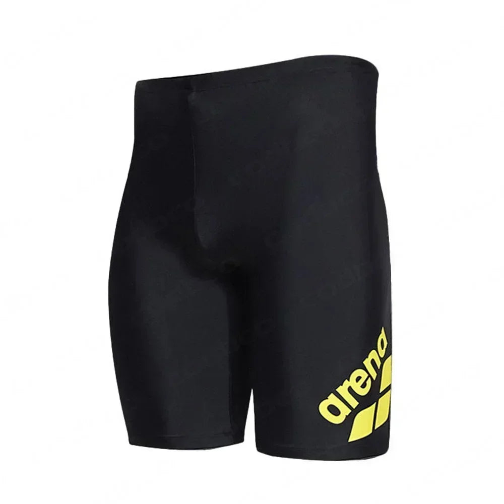 New Men Swim Jammer Swimming Trunks Professional Swim Surf Trunks Summer Beach Lycra Quick Dry Uv Protection Gym Tights Shorts