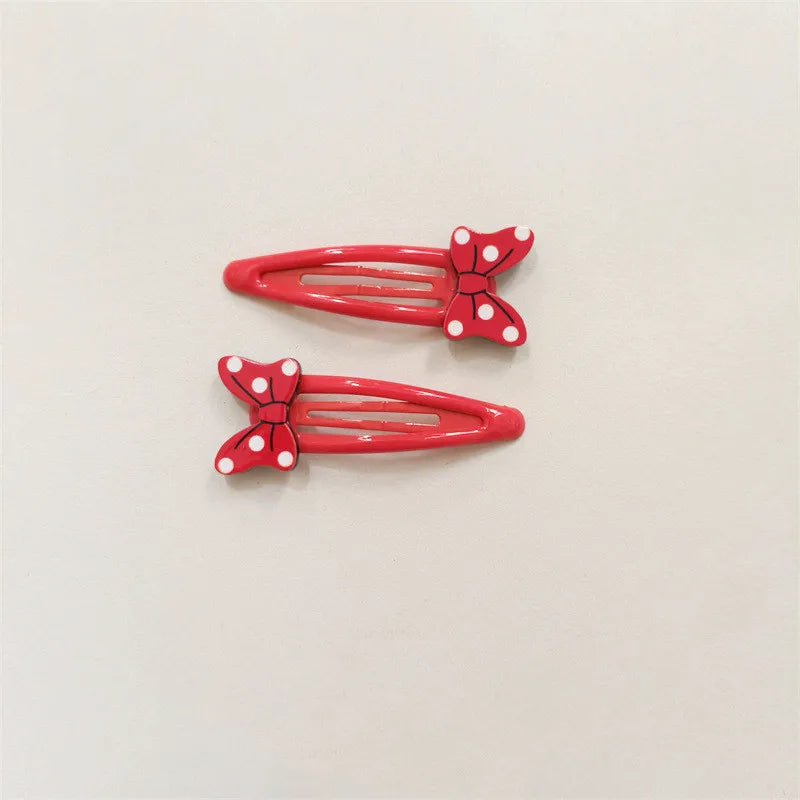 Disney Anime Minnie Mouse Hairrope Hairpin Kawaii Minnie Hair Accessories Cartoon Girl Hairpin Baby Gifts