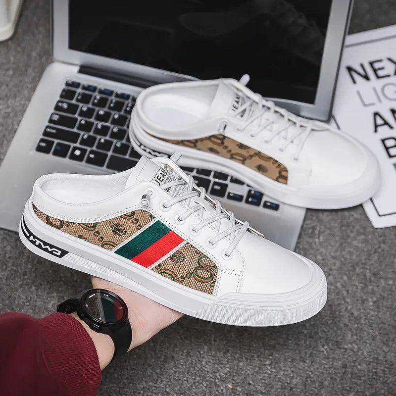 Sandals Man Casual Flat 2025 Fashion Slippers for Men Comfortable Cheap Korean Style Elegant Trend Shoes Original Style Rubber