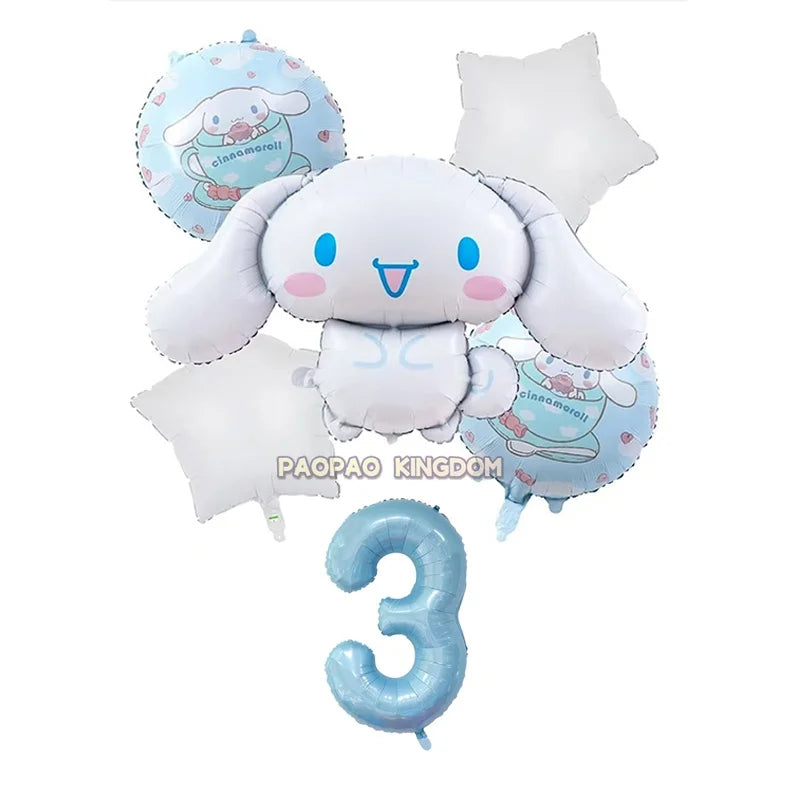 Cinnamoroll Kuromi My Melody Anime Kawaii Balloon Baby Shower Party Decoration Metallic Birthday Arrangement Helium Balloons