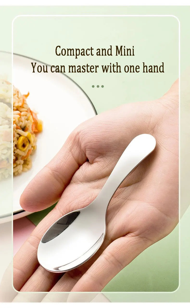 Outdoor Tourism 304 Stainless Steel Portable Tableware, CHILDREN'S Tableware, Dessert Tableware, Spoon and Fork Combination