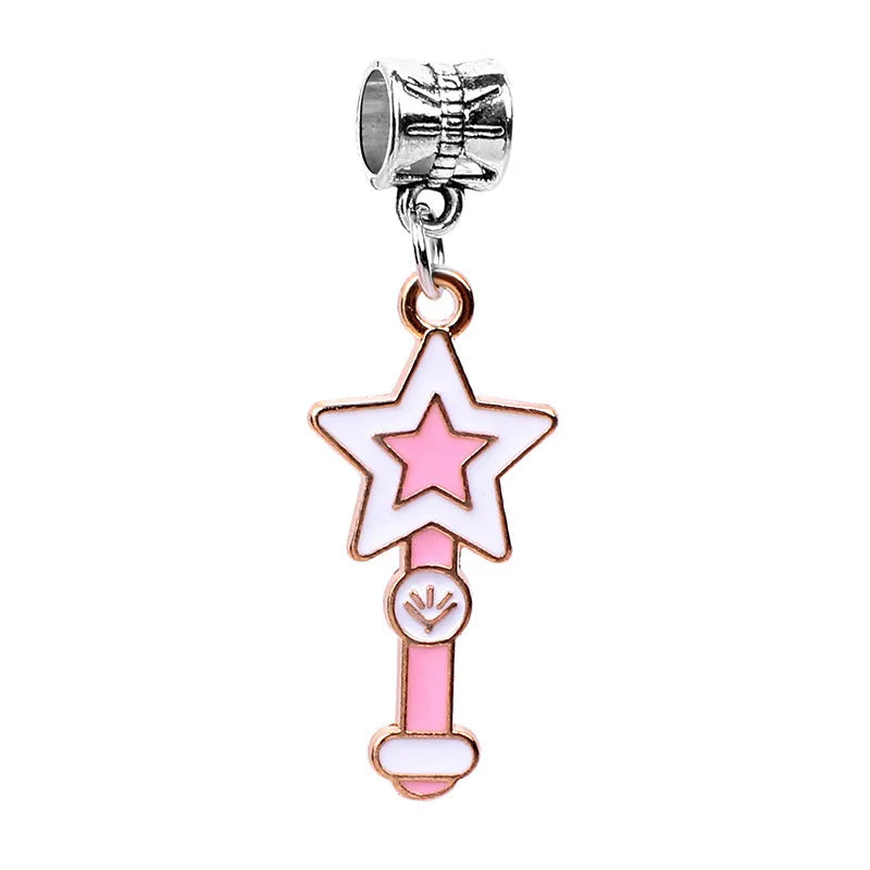 Sanrio Hello Kitty Melody Charming Cartoon Dripping Oil Beads Fit Original Pandora Bracelets Colorful DIY Jewelry Accessories
