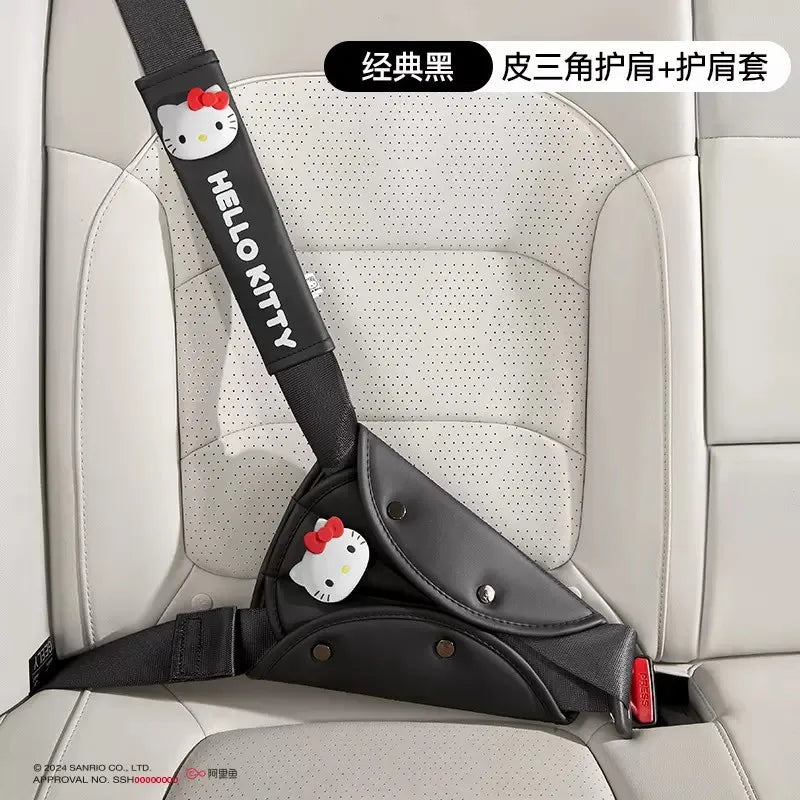 Sanrio Car Child Safety Belts, Seat Shoulder Pads, Anchors, Seat Belt Protectors, Anti-Pinch Neck Hello Kitty Car Accessories