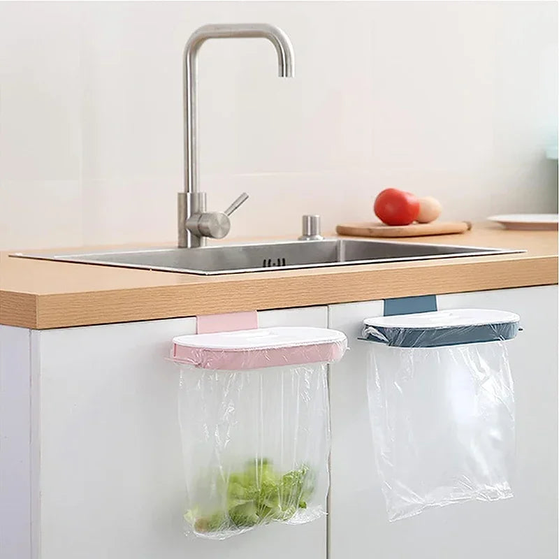 Garbage Hanging Bag Kitchen Trash Storage Rack Bag Hook Scouring Pad Dry Shelf Holder Kitchen Organizer Dish Rack