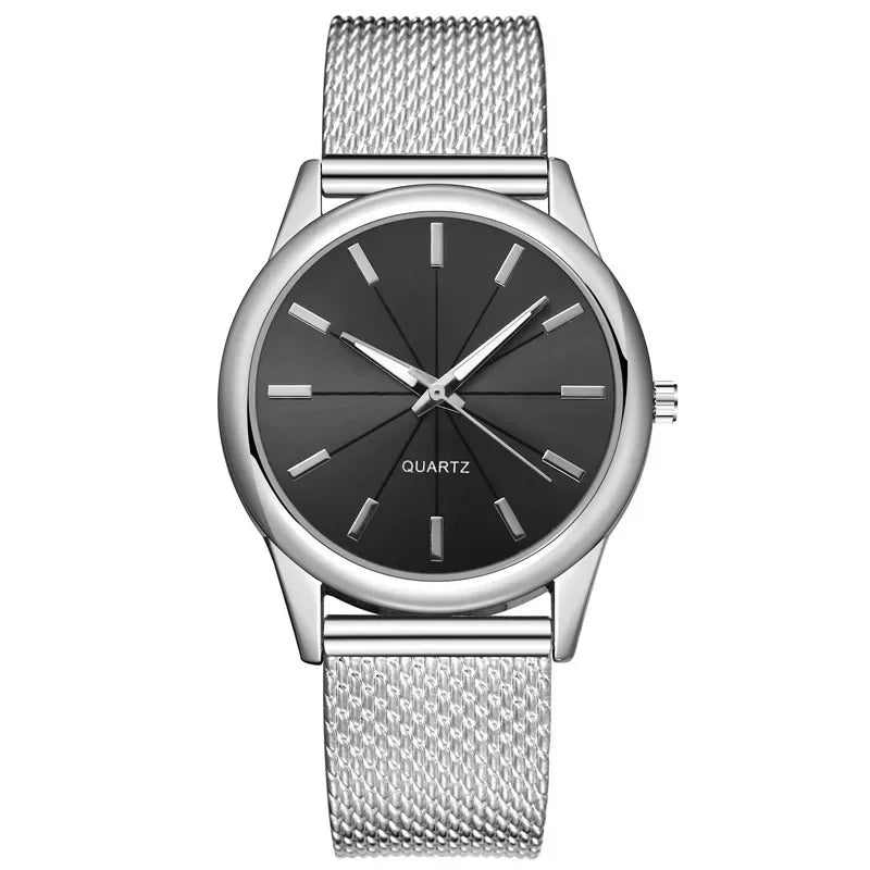 2024 Womens Watch Gold Black Watch Magnetic Stainless Steel Mesh Band Luxury Montre Femme Wristwatches Relogio Feminino Reloj