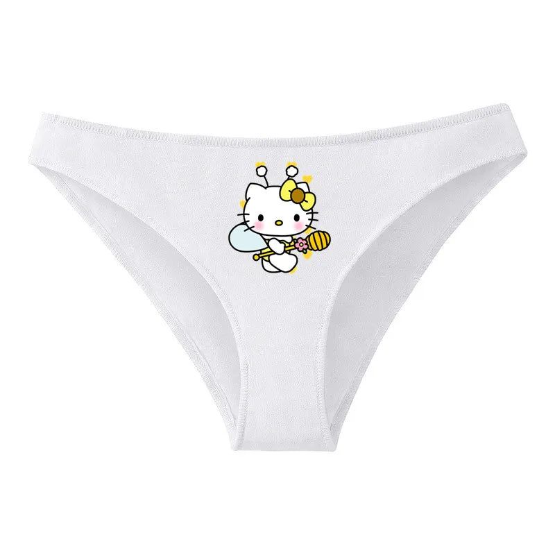 Hello Kitty Pure Cotton Triangle Pants Child Kawaii Pattern Underpants Kuromi Black White Daily Clothes Shorts Birthday Gift