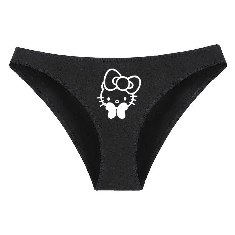 Hello Kitty Pure Cotton Triangle Pants Child Kawaii Pattern Underpants Kuromi Black White Daily Clothes Shorts Birthday Gift