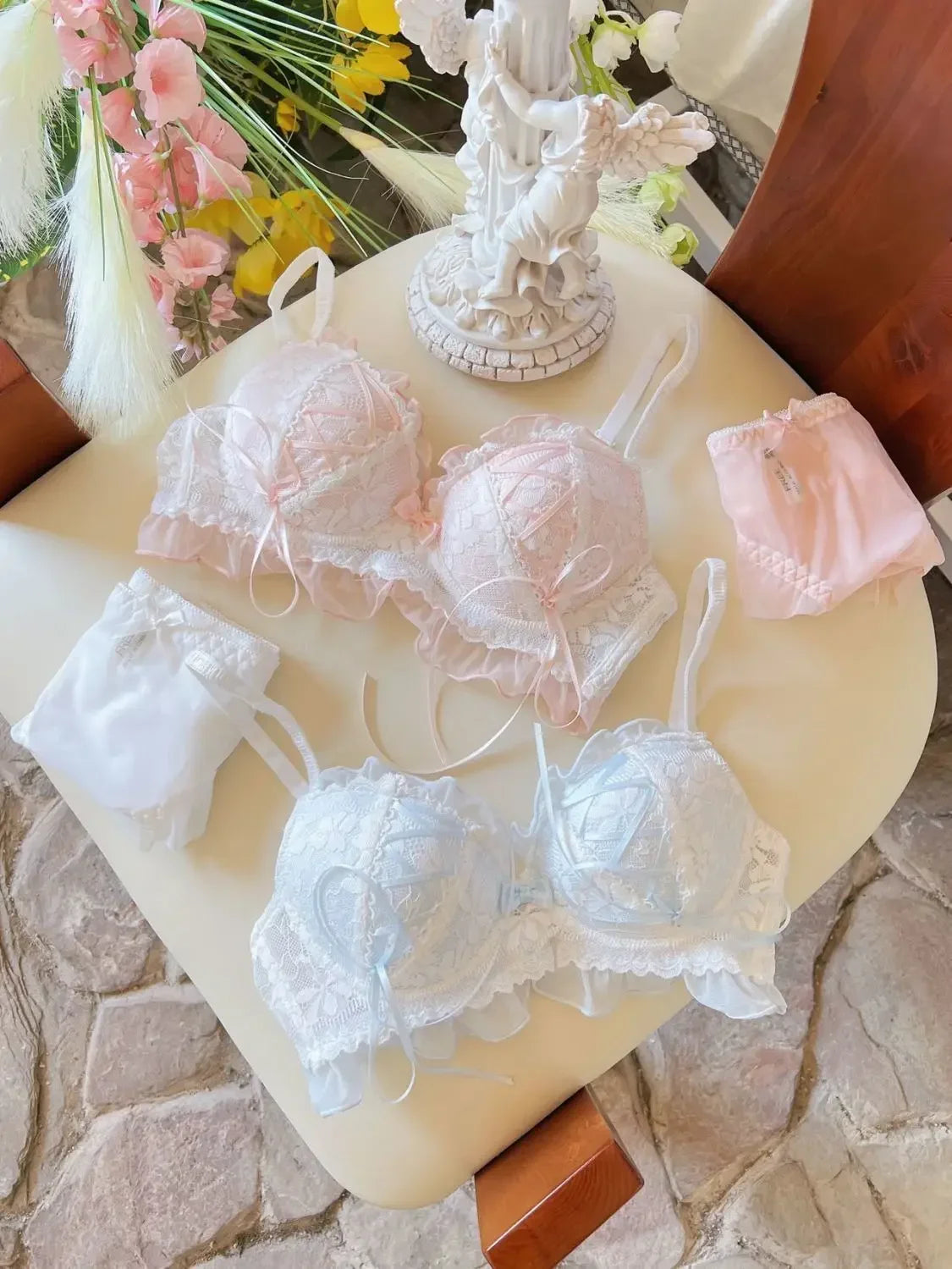 Japanese Style Lolita Princess Wind Lace Lace Lingerie Design for Girls Push-up Bra Women Underwear Push Up Bra