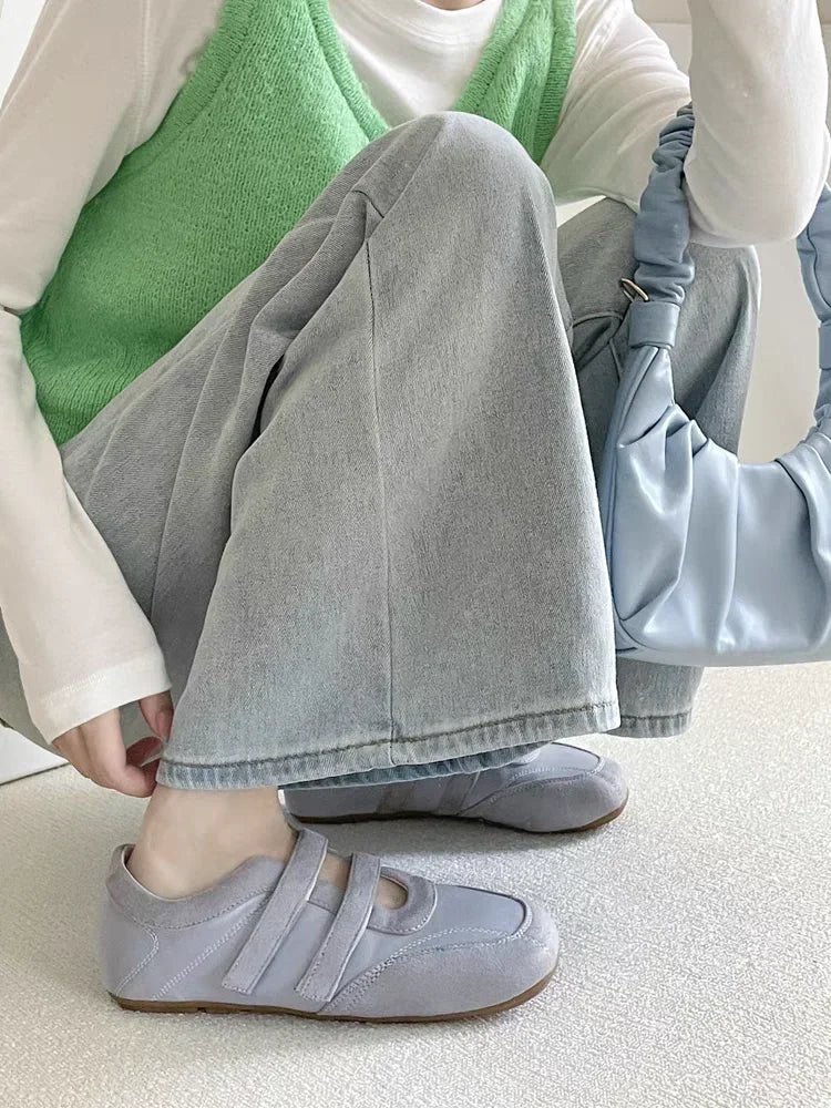 Flats Women's Sports Shoes Fashion Sneakers Casual Shallow Loafers Shoes 2025 Summer Walking Ballet Trend Zapatillas De Mujer