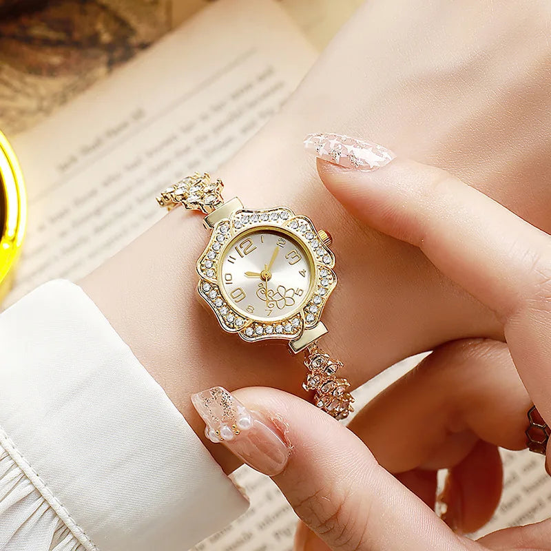 Luxury Women's Watches Elegant Luxury Gold Watch for Women Quartz Waterproof Wristwatches Ladies Relojes Para Mujer