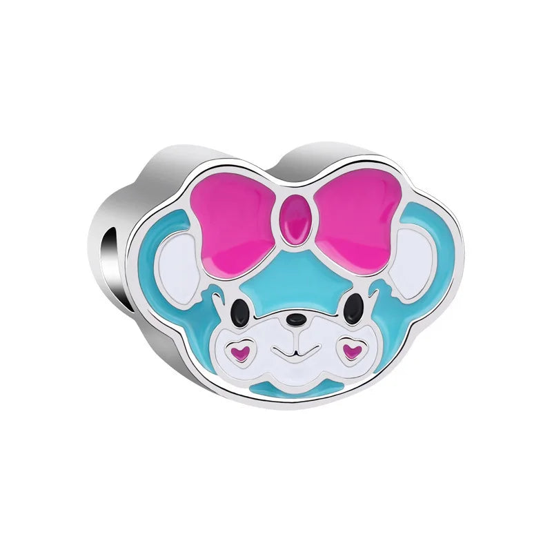 Sanrio Hello Kitty Melody Charming Cartoon Dripping Oil Beads Fit Original Pandora Bracelets Colorful DIY Jewelry Accessories