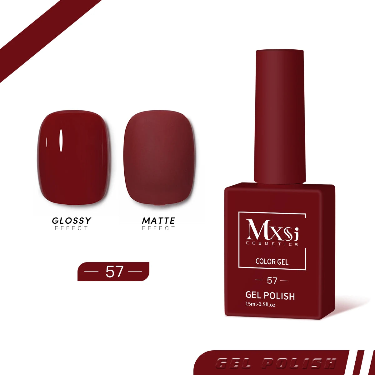 Mxsi 15ml ジェルネイルポリッシュ ネオンブラウン ロイヤルブルー レッドグリーン パスタルヌード ネイルアートワニス ジェルラッカー トップコート UVジェルネイル 未セット