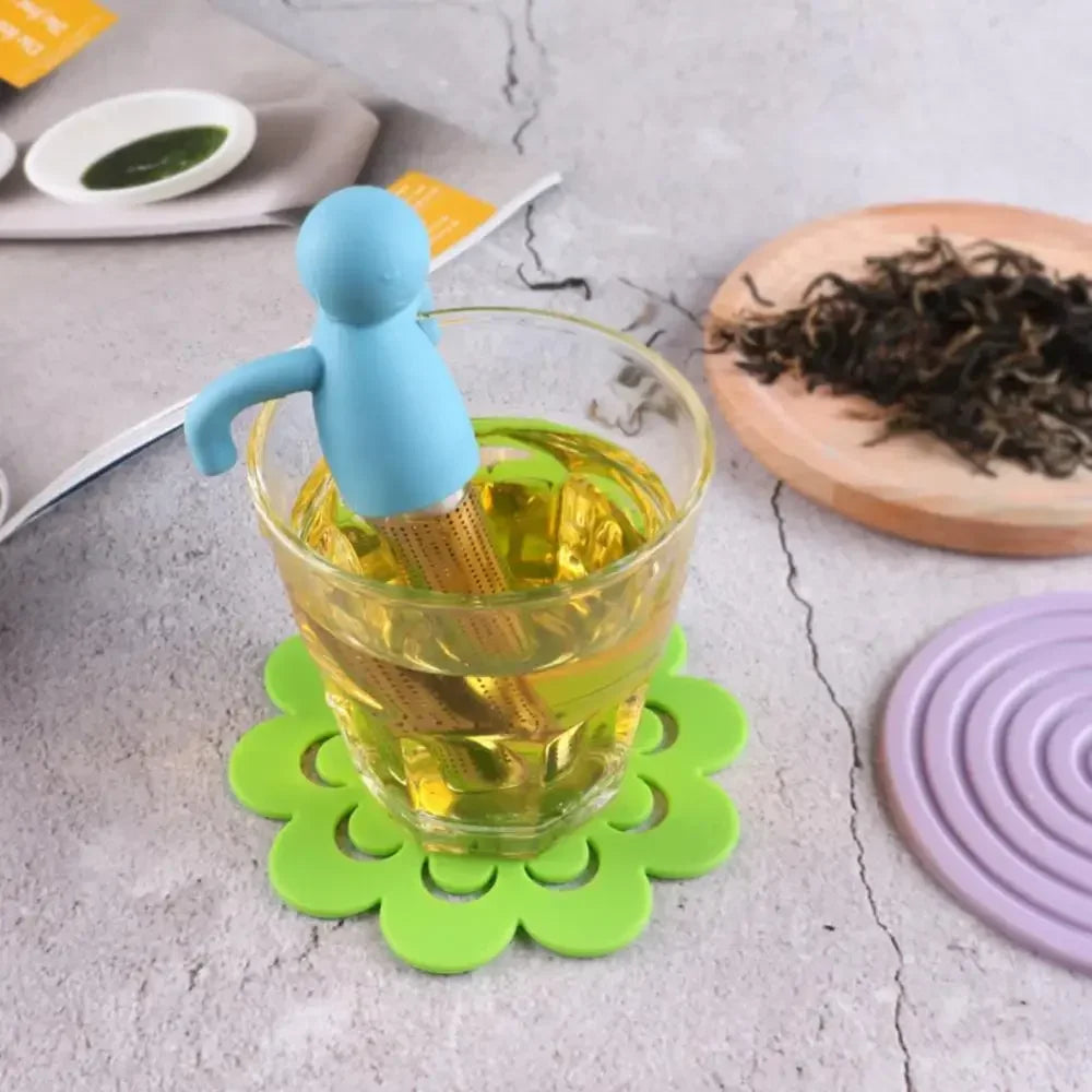 Stainless Steel Tea Infuser Kitchen Accessory Household Use Reusable Metal Makeup Brushes Massage Kitchen Dining Bar Garden