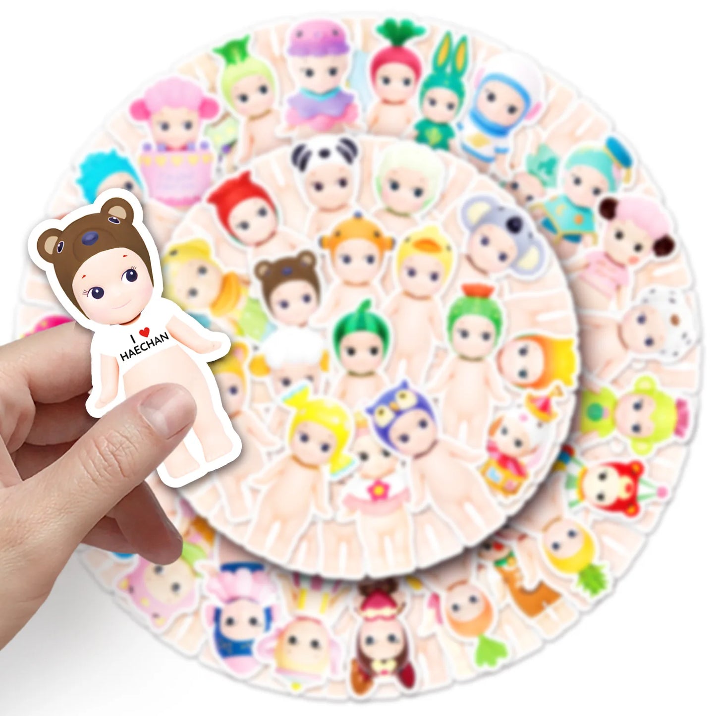 10/50/100枚 かわいいソニーエンジェル キュートで楽しいクリエイティブステッカー キッズおもちゃギフト DIY スクーター 荷物 ペンケース スマホケース デスクデカール
