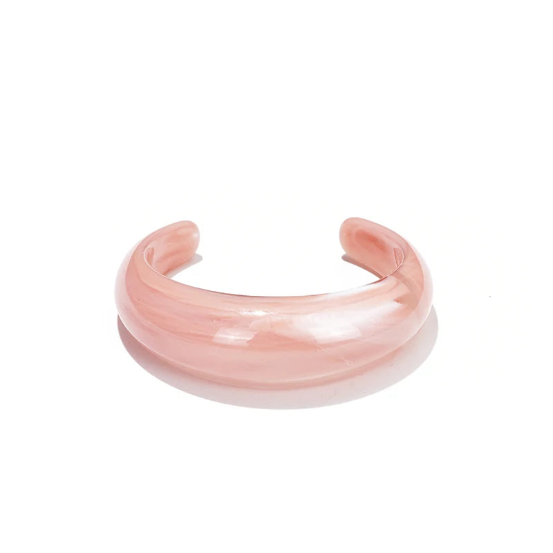 Vintage Bohemian Resin Cuff Charms Bracelets Bangles For Women Fashion Jewelry Acrylic Wide Open Wrist Geometric Bangle Pulseras