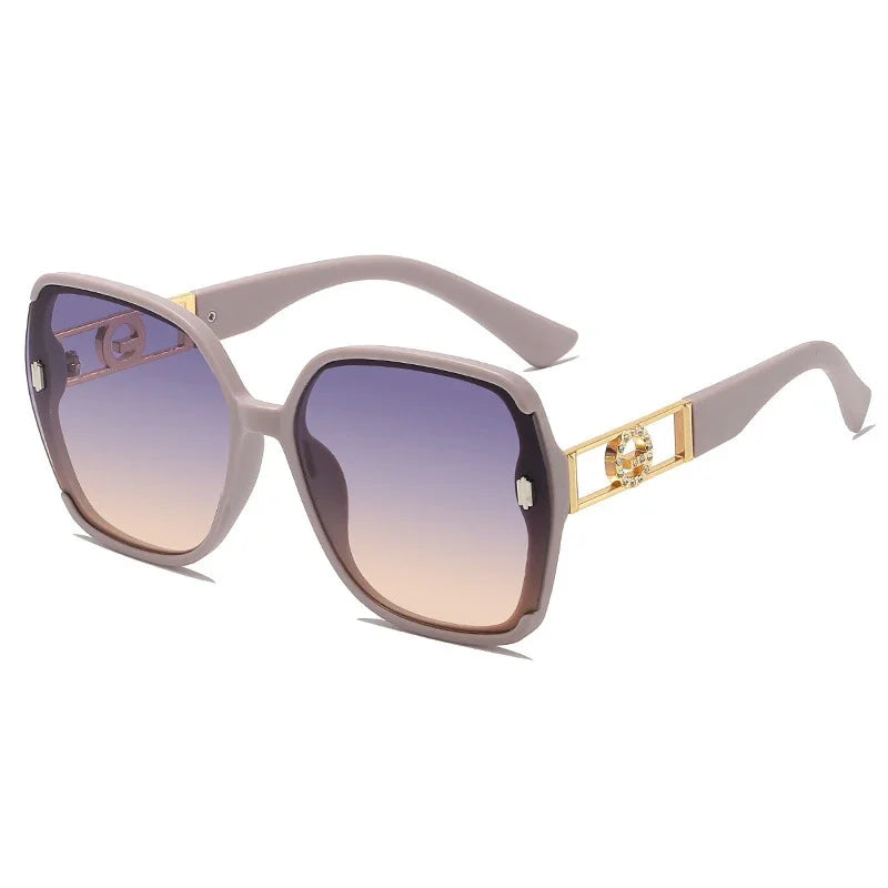 Sunglasses for Women High-end UV Resistant Sunglasses Large Frame Round Face Slim Sunscreen Sunglasses Fashion Accessories 2025
