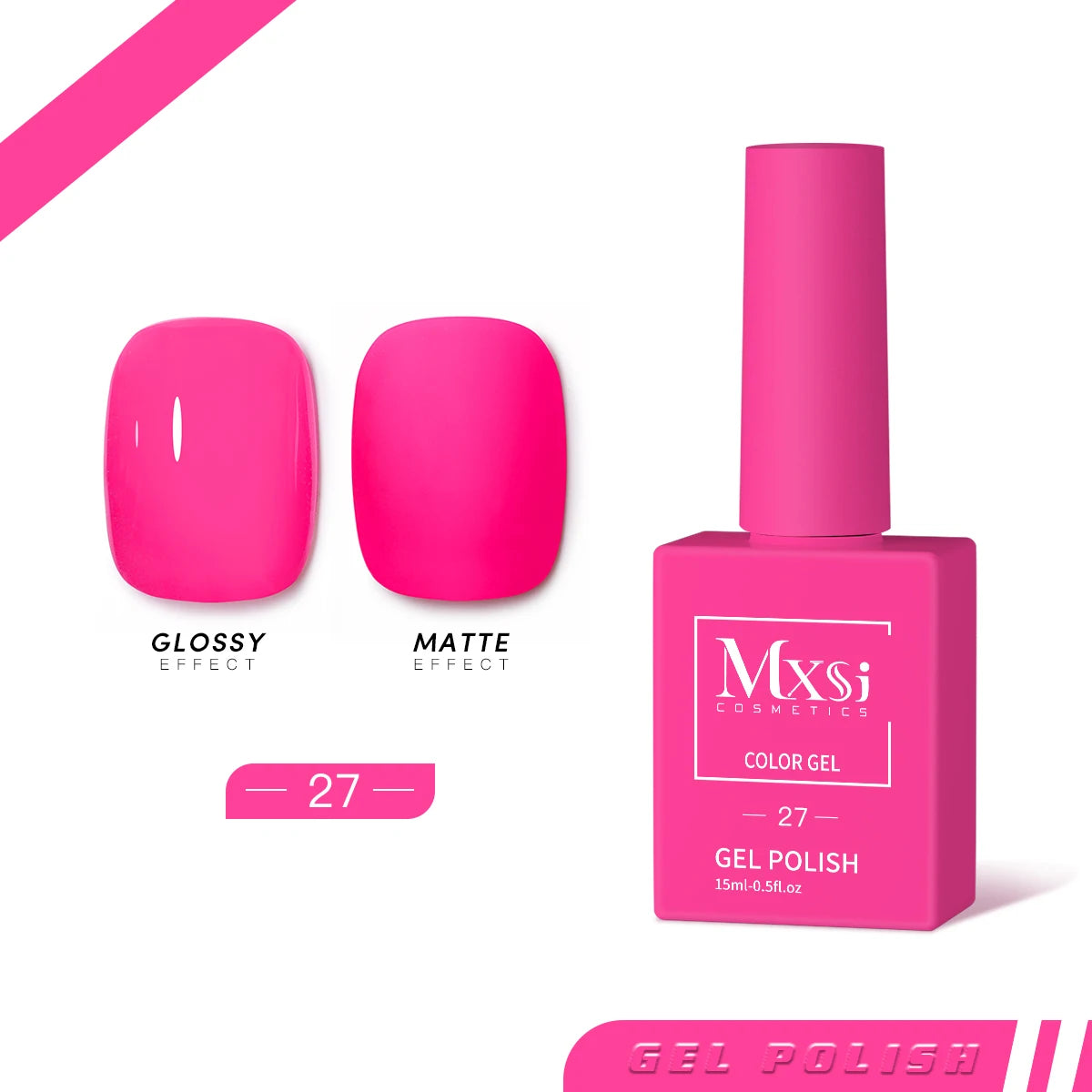 Mxsi 15ml ジェルネイルポリッシュ ネオンブラウン ロイヤルブルー レッドグリーン パスタルヌード ネイルアートワニス ジェルラッカー トップコート UVジェルネイル 未セット