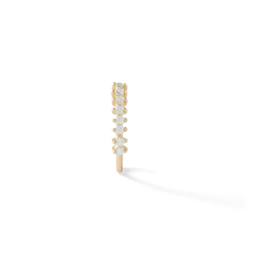 Aide 925 Sterling Silver 1pc Geometry Multi Piercing Stud Earrings For Women K Gold Simple Elegant Tassel Jewelry Gift Pendiente