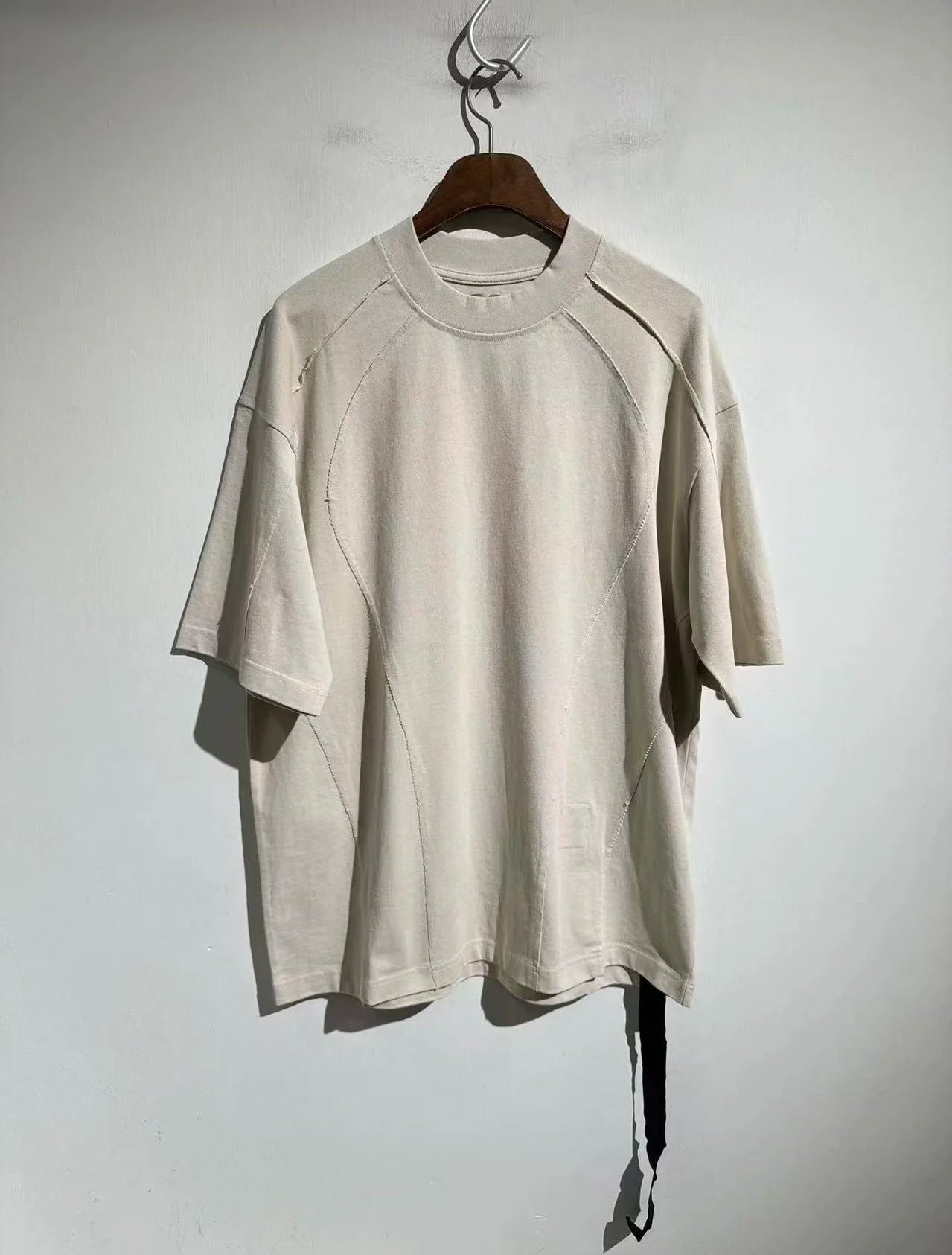 RO deconstruction splicing cut solid color short sleeved T-shirt Men Women High Quality Short Sleeve T Shirt Top Tees