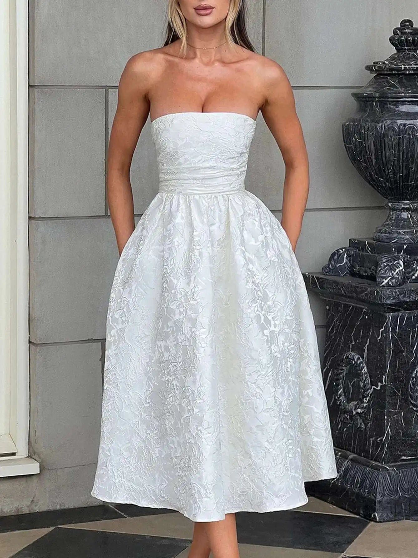 Giyu Club Evening Party Dresses Women 2025 Summer Sexy Bow Halter Long Dress Elegant Jacquard Lace Up Backless Birthday Robe