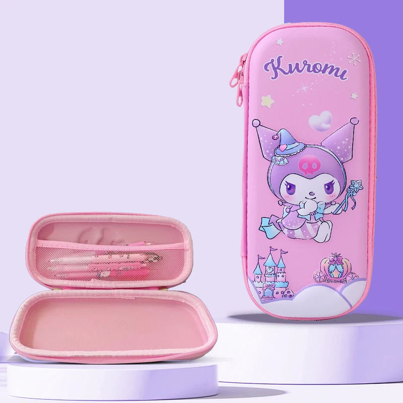 The new student cartoon HelloKitty3D pencil case is a waterproof, shock-resistant and large-capacity stationery case
