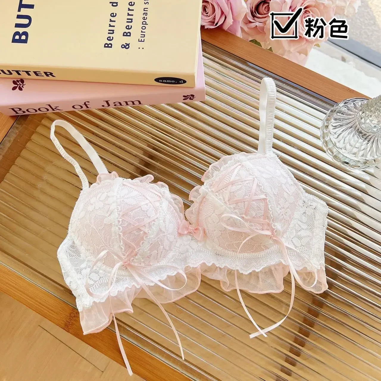 Japanese Style Lolita Princess Wind Lace Lace Lingerie Design for Girls Push-up Bra Women Underwear Push Up Bra