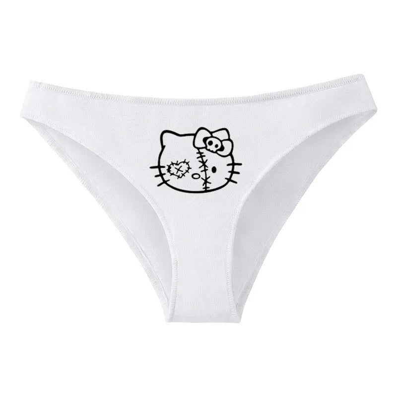 Hello Kitty Pure Cotton Triangle Pants Child Kawaii Pattern Underpants Kuromi Black White Daily Clothes Shorts Birthday Gift