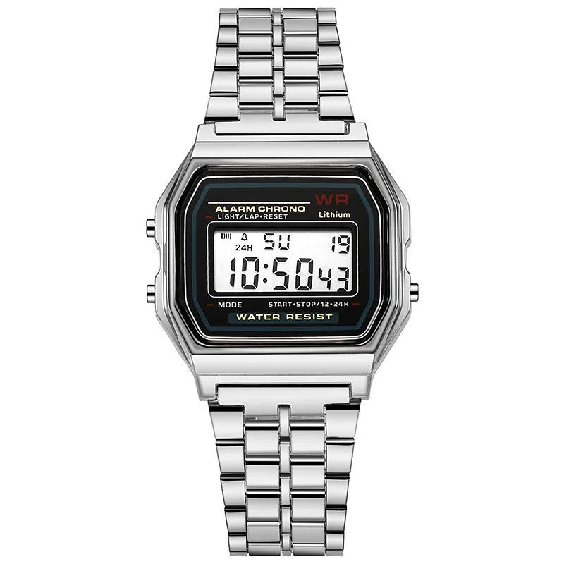 高級ローズゴールドレディース腕時計電子デジタルディスプレイレトロスタイル時計メンズRelogio Masculin Reloj Hombre homme