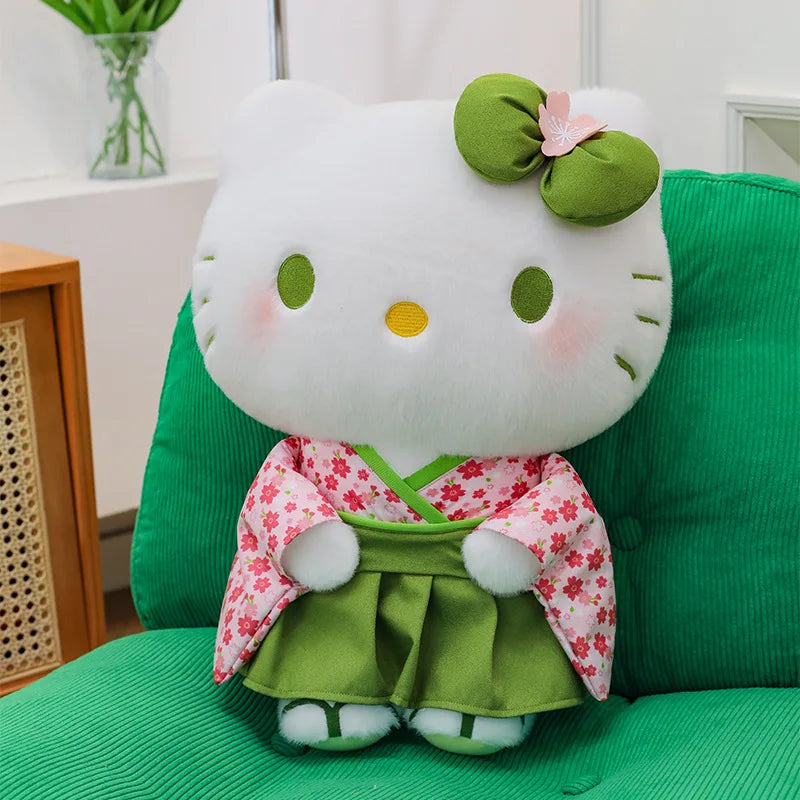New Japanese Kuromi Standing Matcha Sakura Kimono Doll Large Plush Doll Children's Birthday Gift Plush Pillow
