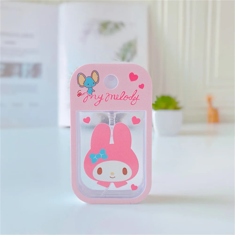 50ml Sanrio Portable Spray Bottle Hello Kitty Melody Refillable Hand Sanitizer Alcohol Bottles Travel Sub-bottling Kids Gifts