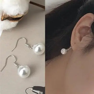 925 Silver Needle Korean Fashion Water Drop Pearl Earrings For Women Jewelry 2025 Trending New Women's Elegant Palace Earrings