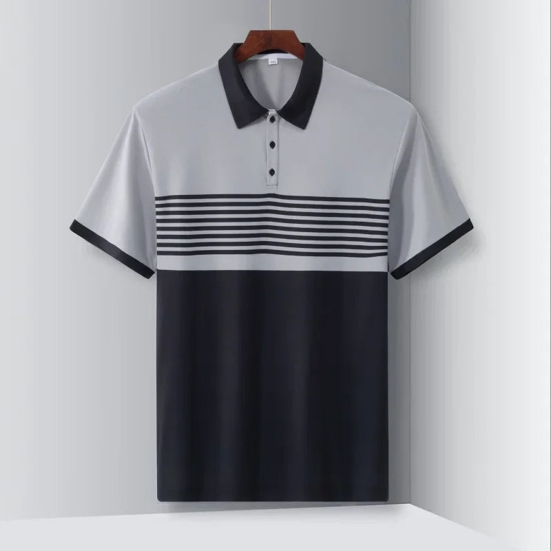 Summer Men's Casual Polo Shirt Large Size 1XL-7XL Short-sleeved Tees Lapel Business Breathable Soft T-shirt Male Tops Clothes