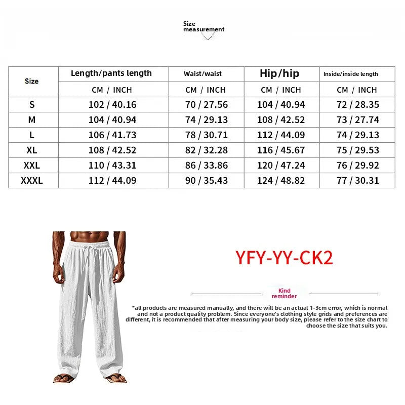 2025 New Spring and Summer Men's Suit Linen Casual Loose Breathable Long Sleeves Shirt Trousers 2Set of Beach Vacation Essential
