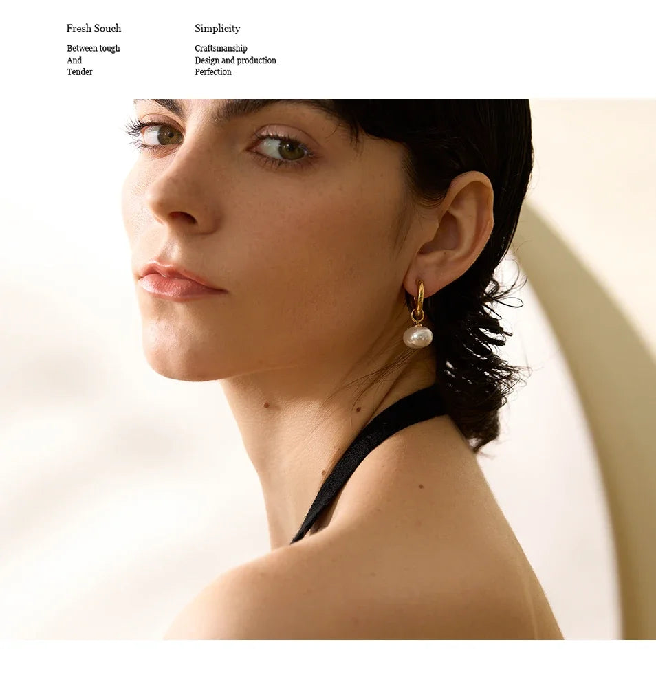High Quality Imitation Pearl Pendant Alloy Gold Korean Earrings Ornaments Fashion Jewelry Women Gift