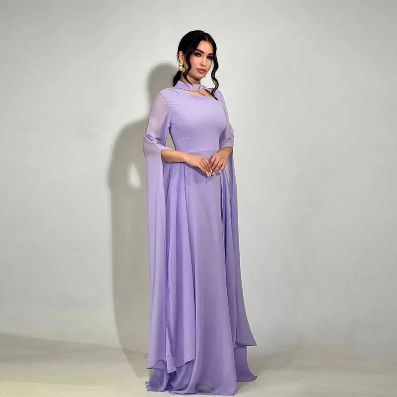 Party Dresses Women Long Dress Round Collar Solid Color Lace Up Tight Waist A Line 2025 Female Vestidos Temperament Maxi Gown