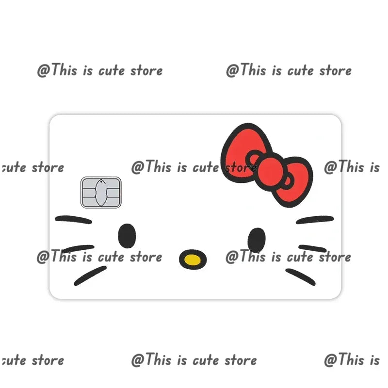 Sanrios Hello Kittys Kuromi Credit Card Skin Stickers for Bank Card Bus Anime Rilakkuma Metro Card Sticker Waterproof Girls Gift
