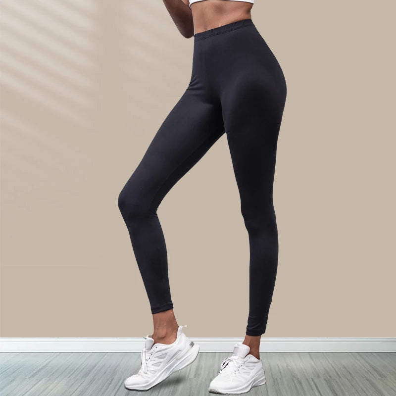 Women's Super Soft Leggings High Elasticity No See Through Workout Yoga Running Athletic Push Up Gym Long Fitness Leggings