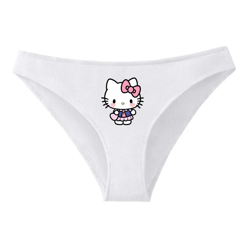 Hello Kitty Pure Cotton Triangle Pants Child Kawaii Pattern Underpants Kuromi Black White Daily Clothes Shorts Birthday Gift