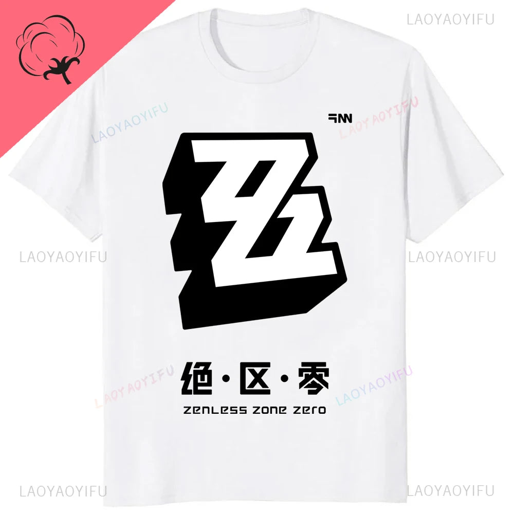 Kawaii Zenless Zone Zero T-Shirt ACG ARPG Game Fans Cosplay Graphic T Shirt Cotton Casual Fashion Streetwear Man Women Tshirt